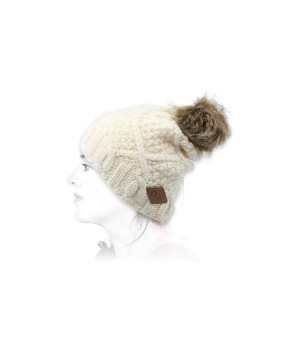 gorro de lana pompom blanco Jude white